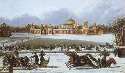 unknow artist Sleigh Races in the Petrovsky Park oil painting